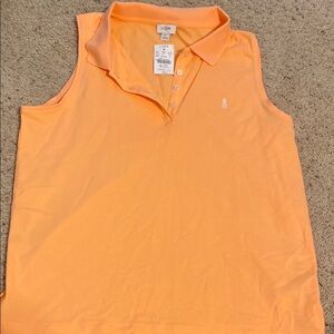 J.Crew Orange Sleeveless Polo Shirt